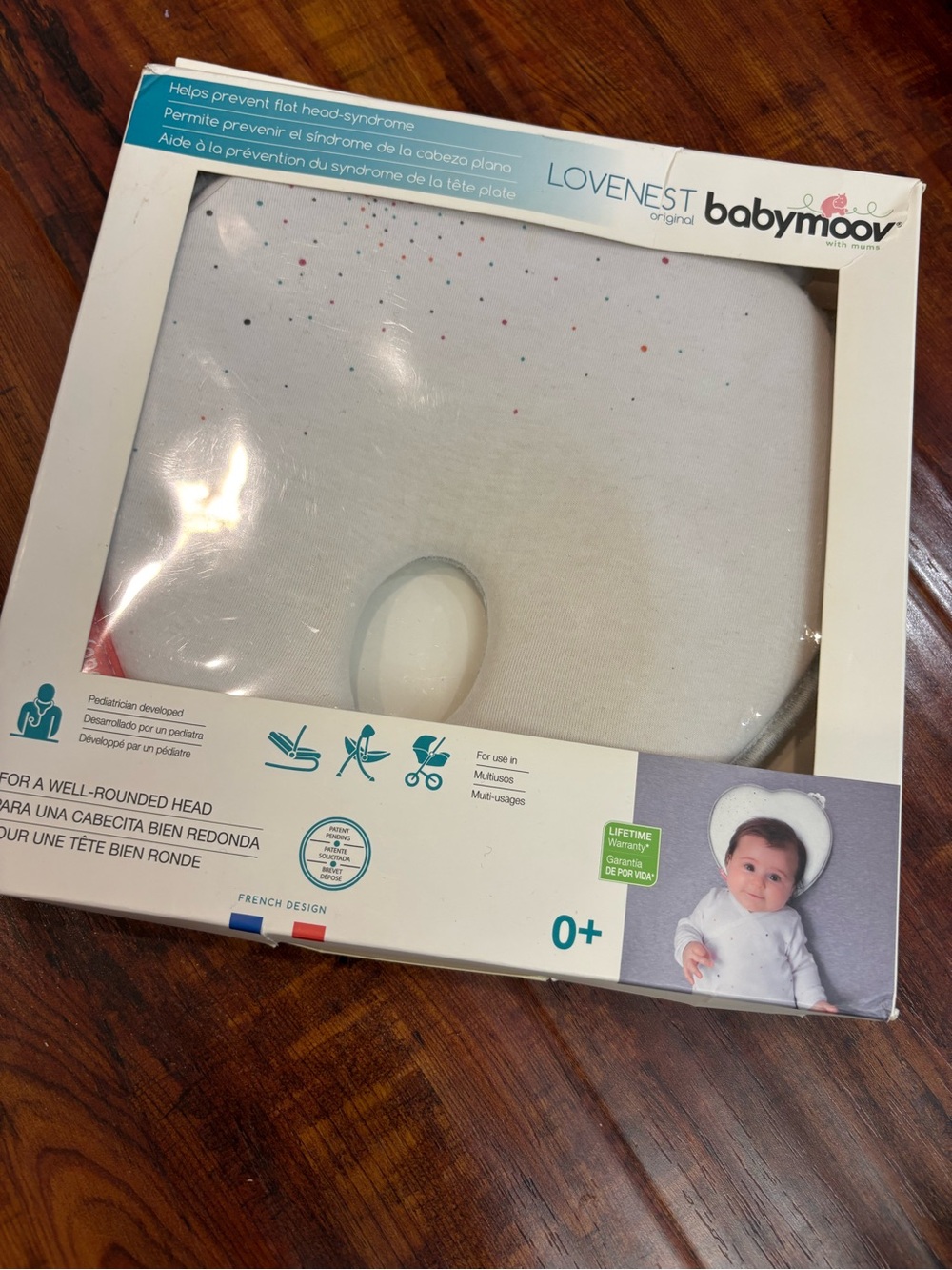 Babymoov Lovenest Infant Head-Shaping Pillow in White